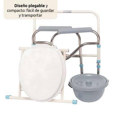 BAÑO INODORO WC PLEGABLE BARRA SILLA DUCHA DISCAPACITADO - 5