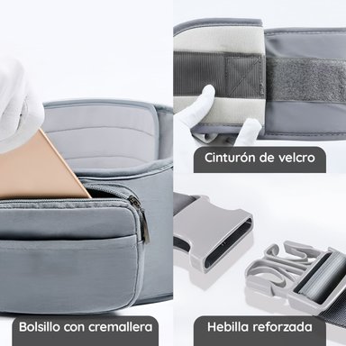 MOCHILA PORTABEBÉ ERGONÓMICO MULTIFUNCIONAL 6EN1 GLOWUP - 6