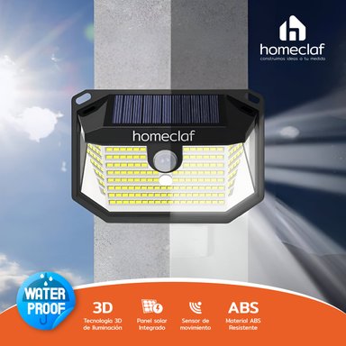 FOCO SOLAR 178 LED EXTERIOR CON SENSOR MOVIMIENTO HOMECLAF - 3