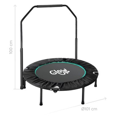 MINI TRAMPOLÍN 3.3FT 1 MT AERÓBICO FITNESS YOGA Y JUEGOS GLOWUP - 3