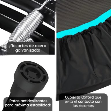 MINI TRAMPOLÍN 3.3FT 1 MT AERÓBICO FITNESS YOGA Y JUEGOS GLOWUP - 5