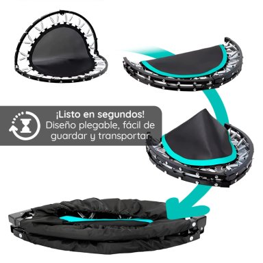 MINI TRAMPOLÍN 4 FT 1.2 MT AERÓBICO FITNESS YOGA Y JUEGOS GLOWUP - 6