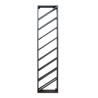 SOPORTE GRANDE CAVA PARA 8 BOTELLAS DE VINOS 175X40 CM DE HIERRO NEGRO VINCENZI - 1