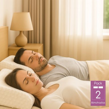 PACK DE 2 ALMOHADAS ORTOPÉDICAS PARA SOPORTE CERVICAL CON ESPUMA MEMORY FOAM - 9