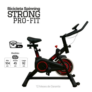 BICICLETA ESTÁTICA SPINNING PROFESIONAL FITNESS STRONG K-FIT - 6