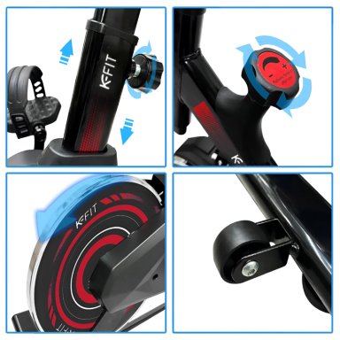 BICICLETA ESTÁTICA SPINNING PROFESIONAL FITNESS STRONG K-FIT - 8