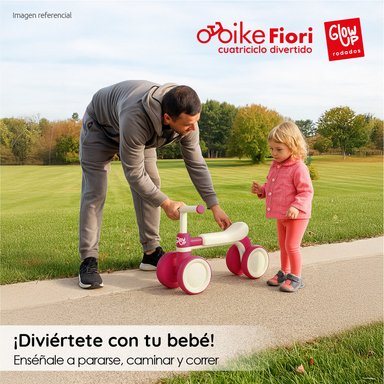 TRICICLO INFANTIL DE 4 RUEDAS FIORI ROJO GLOWUP - 7