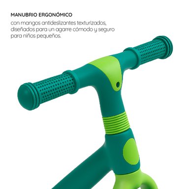 BICICLETA DE EQUILIBRIO INFANTIL SHGAT DINO VERDE GLOWUP - 5