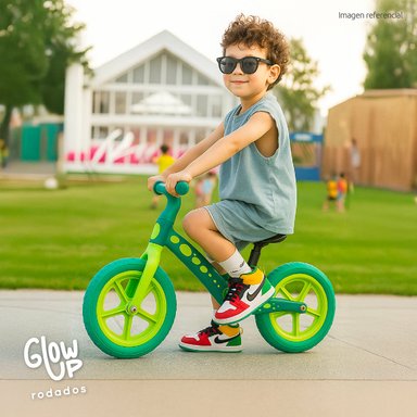 BICICLETA DE EQUILIBRIO INFANTIL SHGAT DINO VERDE GLOWUP - 8