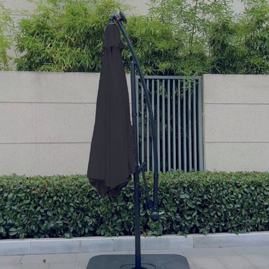 QUITASOL TERRAZA 360° 3X3 MT PANEL SOLAR LUZ LED GRAFITO VINCENZI - 9