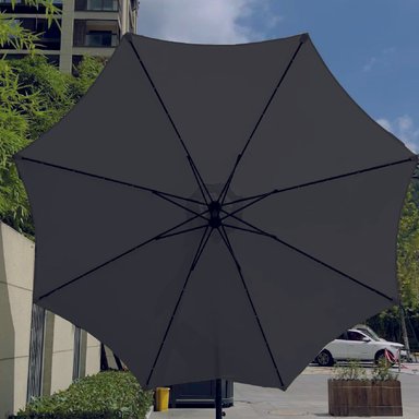 QUITASOL TERRAZA 360° 3X3 MT PANEL SOLAR LUZ LED GRAFITO VINCENZI - 10