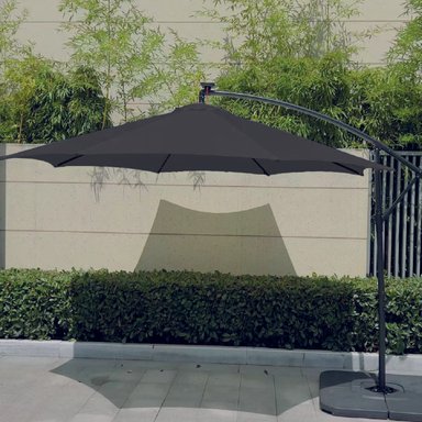 QUITASOL TERRAZA 360° 3X3 MT PANEL SOLAR LUZ LED GRAFITO VINCENZI - 11