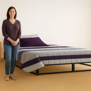 BASE PARA CAMA EUROPEA ACERO Y MADERA 200X200 SUPER KING VINCENZI - 6
