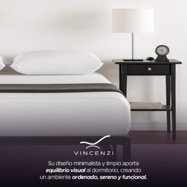 BASE PARA CAMA EUROPEA ACERO Y MADERA 200X200 SUPER KING VINCENZI - 7