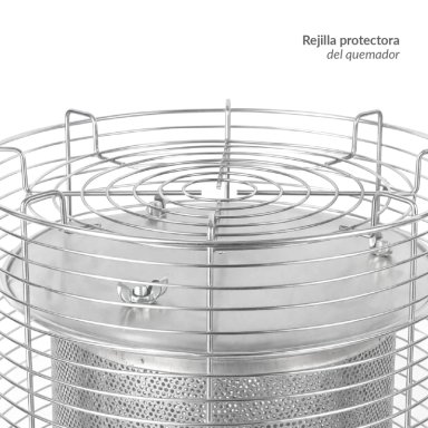 ESTUFA DE PATIO BAJA PLATEADA A GAS DE 11KG TERRAZAS INTERIOR EXTERIOR BFRESH - 10