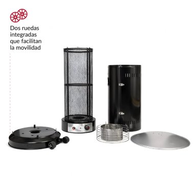 ESTUFA PATIO EXTERIOR CILINDRICA A GAS 12,5KW NEGRA BFRESH - 6