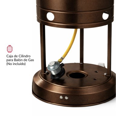 ESTUFA DE PATIO EXTERIOR A GAS 50,000 BTU ANTIVUELCO BFRESH MARRON OSCURO - 6