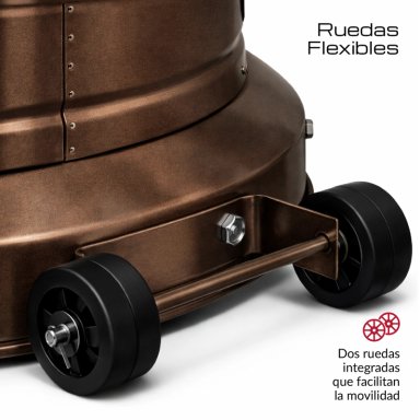 ESTUFA DE PATIO EXTERIOR A GAS 50,000 BTU ANTIVUELCO BFRESH MARRON OSCURO - 8