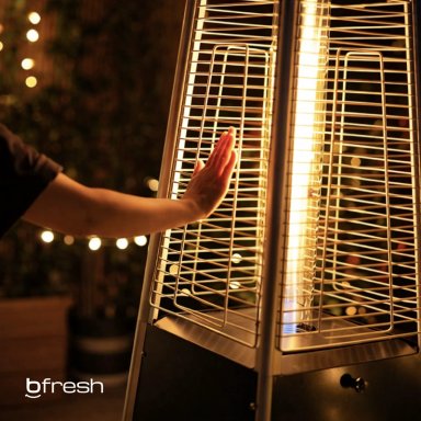 ESTUFA DE PATIO TIPO PIRAMIDE A GAS 14KW NEGRO BFRESH - 11