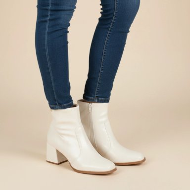 BOTIN MUJER BLANCO OFF MOLECA - 2