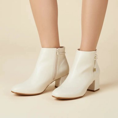 BOTIN MUJER BLANCO OFF BEIRA RIO - 2