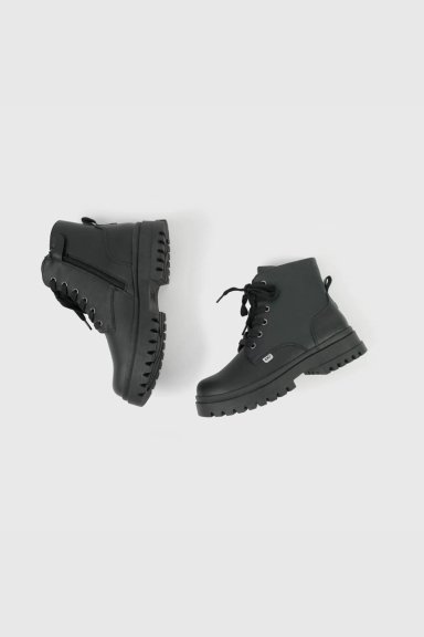 BOTIN ESCOLAR NEGRO CON PLATAFORMA Y CORDONES NIÑA 34 AL 41 - 4