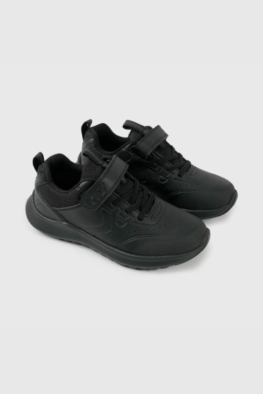 ZAPATILLA ESCOLAR NEGRA UNISEX CON VELCRO JUNIOR - 1