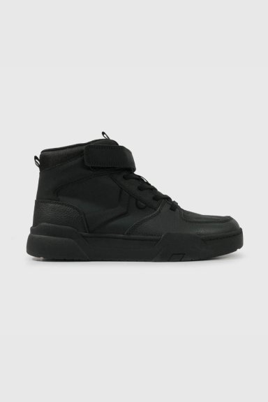 ZAPATILLA ESCOLAR NEGRA CAÑA ALTA UNISEX - 2
