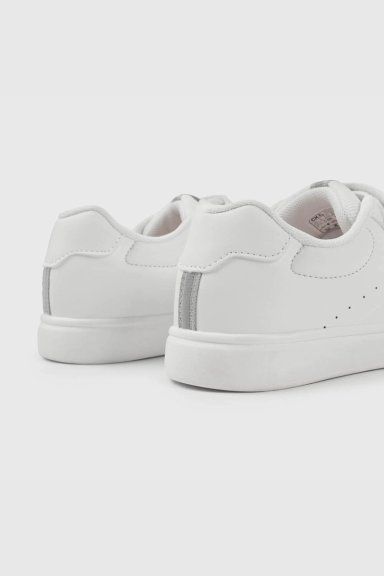 ZAPATILLA ESCOLAR BLANCA CON VELCRO - 5