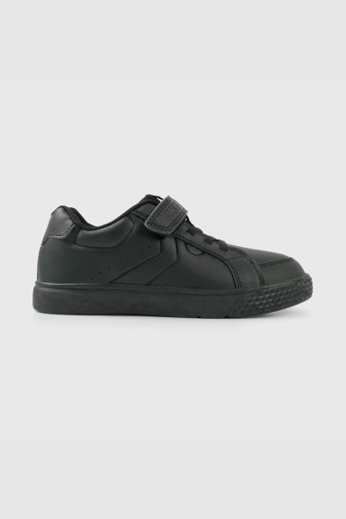 ZAPATILLA ESCOLAR UNISEX NEGRA CON VELCRO - 2