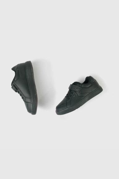 ZAPATILLA ESCOLAR UNISEX NEGRA CON VELCRO - 4