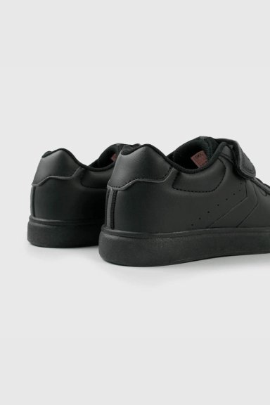 ZAPATILLA ESCOLAR UNISEX NEGRA CON VELCRO - 5
