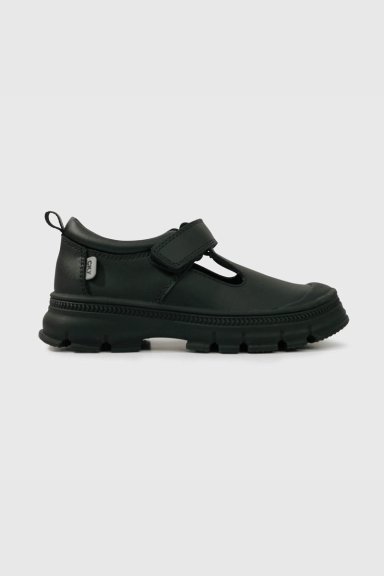 ZAPATOS ESCOLARES REINAS NEGROS CUERO VELCRO - 2