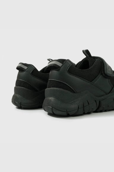 ZAPATO ESCOLAR NEGRO CON VELCRO - 5