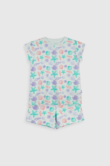 PIJAMA ALGODÓN NIÑA COLLOKY CELESTE 56103 - 1