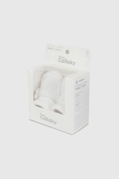 PANTUFLA BLANCA TEJIDA APLICACION FLOR 19020310V26 - 6