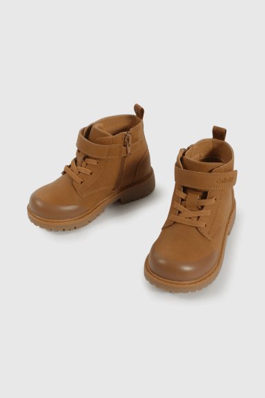 BOTIN CAMINANTE CAÑA MEDIA CON CIERRE CAFE  PARA NIÑA - 4