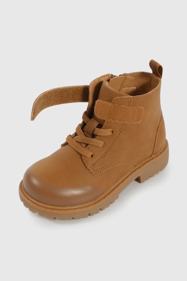 BOTIN CAMINANTE CAÑA MEDIA CON CIERRE CAFE  PARA NIÑA - 6