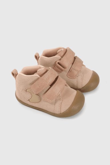 BOTIN GATEADOR CAÑA MEDIA PARA NIÑA ROSADA CON VELCRO - 1
