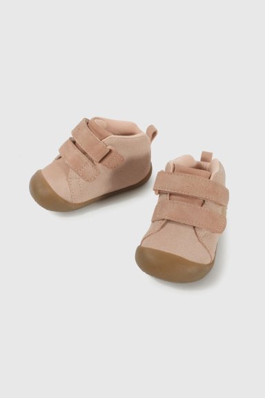 BOTIN GATEADOR CAÑA MEDIA PARA NIÑA ROSADA CON VELCRO - 4