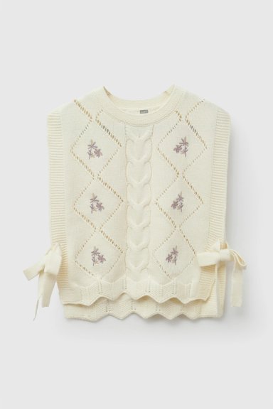 SWEATER TEJIDO CREMA NIÑA 6-9M A 4-5A COLLOKY - 1