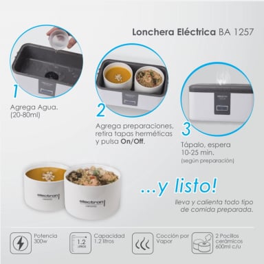 LONCHERA ELE CTRICA ELECTRON BA-1257 CERAMICA - 5