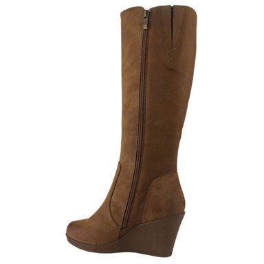 BOTA CHALADA MUJER WEDGE-40 CAMEL CASUAL - 2