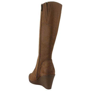 BOTA CHALADA MUJER WEDGE-40 CAMEL CASUAL - 4