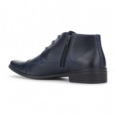 BOTIN FERRACINI HOMBRE FRANKFURT 4363 AZUL FORMAL - 4