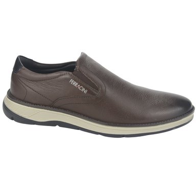 ZAPATO FERRACINI HOMBRE 5545 FLUENCE CAFE  OSCURO CASUAL - 1