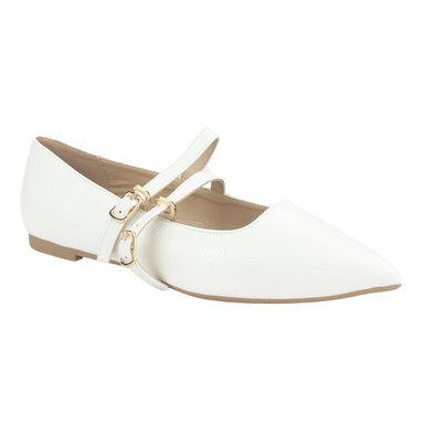 BALLERINA CHALADA MUJER MARIS-5 BLANCO CASUAL - 3