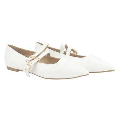 BALLERINA CHALADA MUJER MARIS-5 BLANCO CASUAL - 4