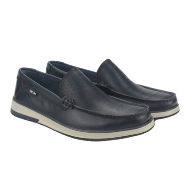ZAPATOS HOMBRE FERRACINI CUERO 6989 AZUL MARINO CASUAL - 5