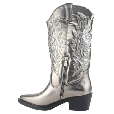 BOTA CHALADA MUJER WEST-22 PLATEADO CASUAL - 2